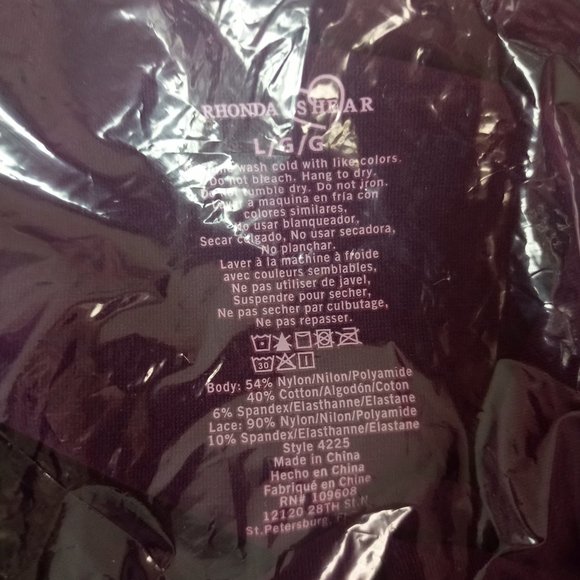 Rhonda Shear 3-Pack Cotton Blend Lace Brief, LARGE - Picture 3 of 4